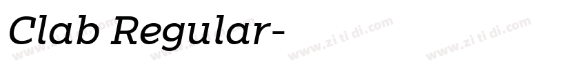 Clab Regular字体转换